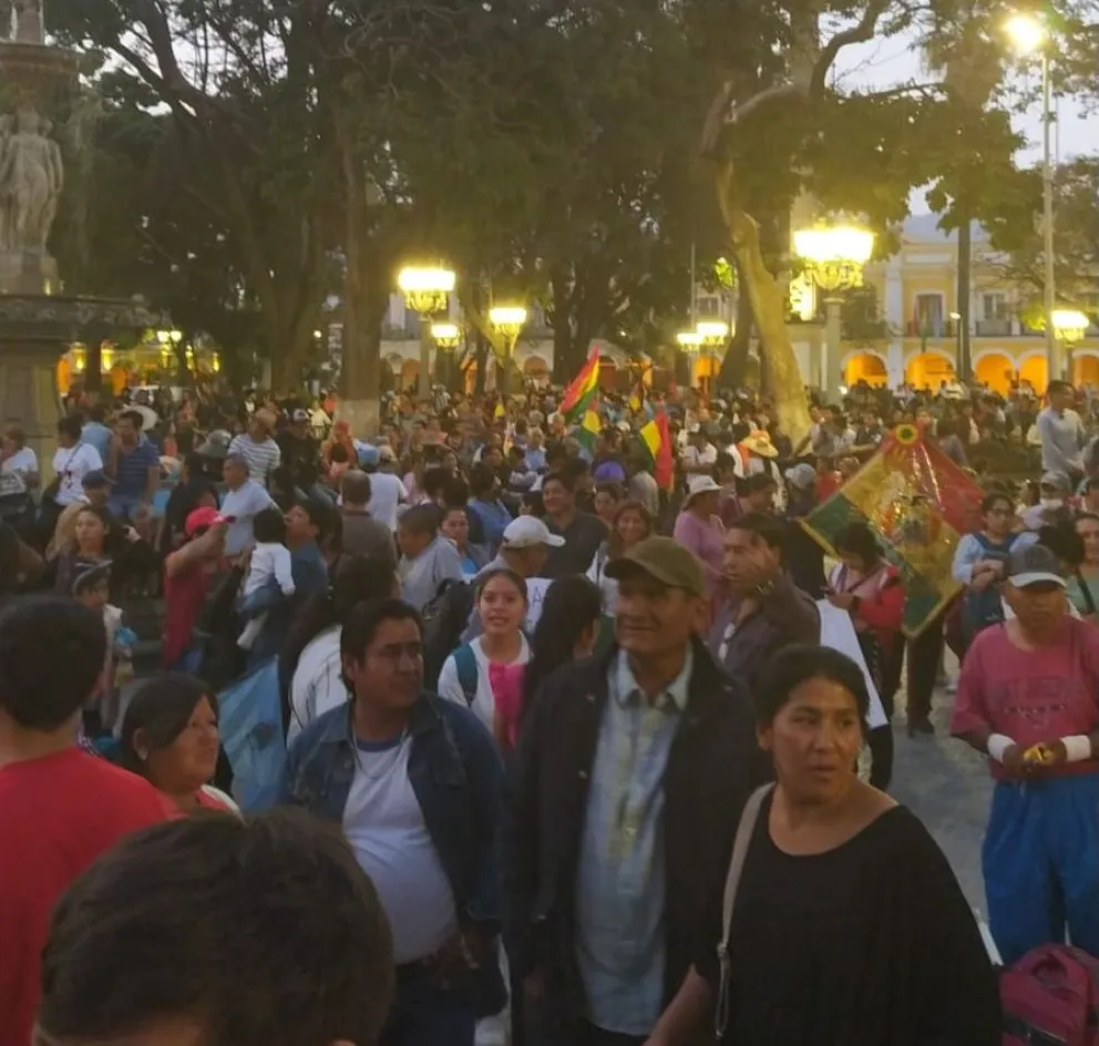 La medida de protesta comenzó en horas de la tarde y duró aproximadamente 30 minutos. Foto: Gentileza