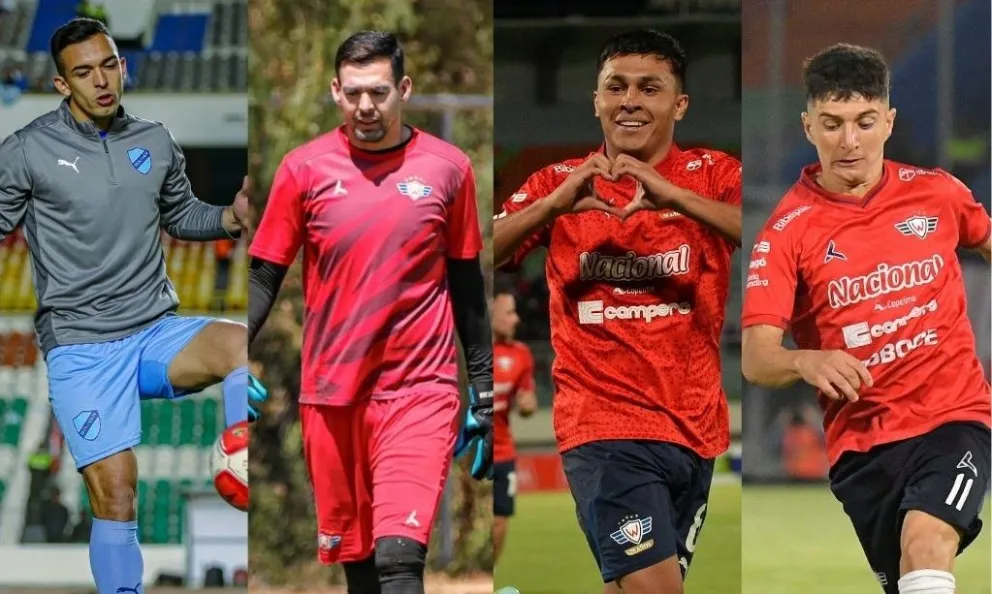 Oviedo (izq.), Giménez, Bobadilla y Cáceres, los jugadores en carpeta que tiene Alfaro.