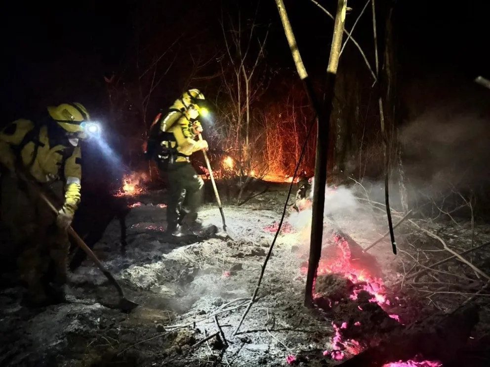 El Gobierno reportó que los incendios activos se redujeron a cuatro en cuatro departamentos. Foto: ABT