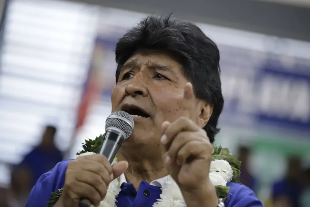 Evo Morales, durante una anterior concentración del MAS "evista". Foto: APG 