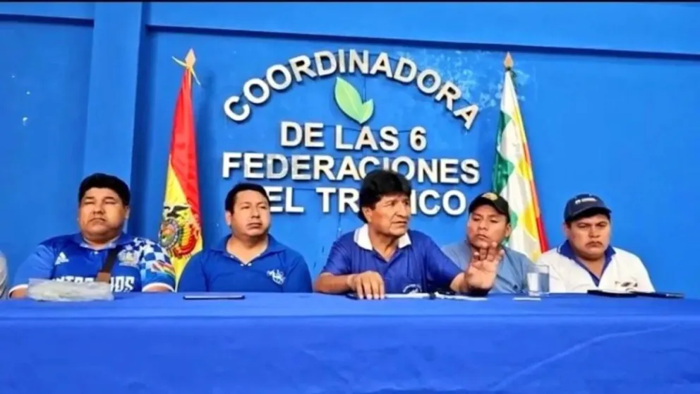 Morales en su anuncio de una huelga de hambre. Foto: Captura 