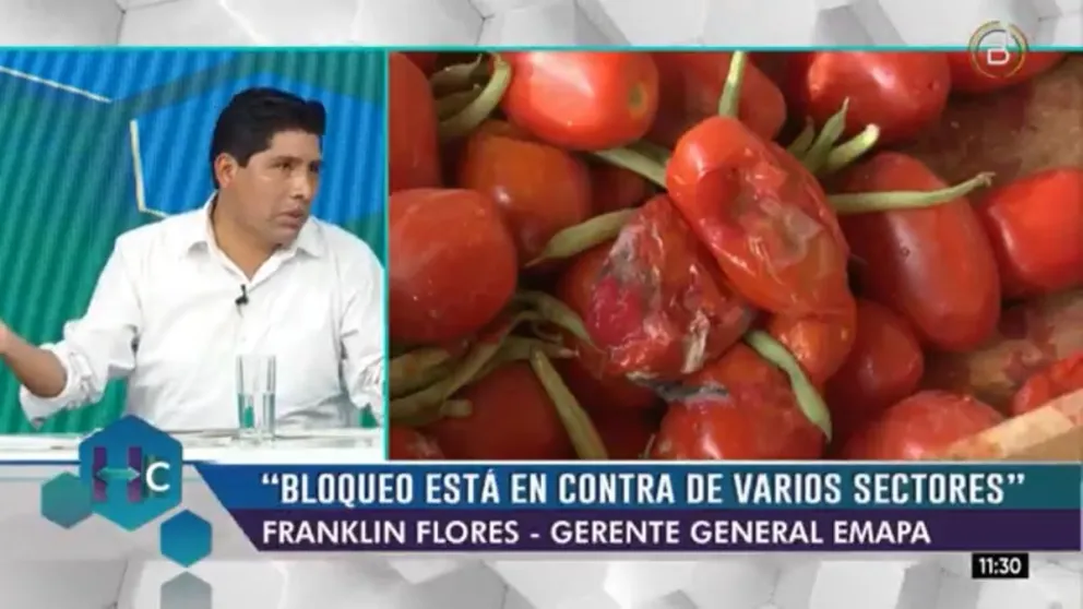 Captura de la entrevista dada por Flores a la emisora estatal.