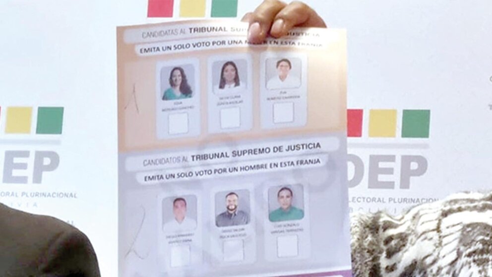 Imagen referencial sobre las elecciones judiciales./ ERBOL