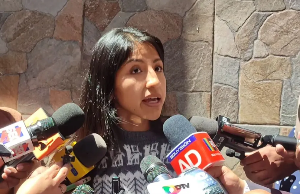 Evaliz Morales, en contacto con los medios de comunicación, la mañana de este jueves. Foto: Captura de video