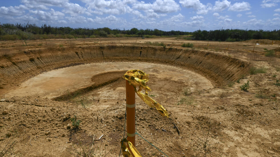 Las obras de construcción de un proyecto de energía eólica en Uribia, Colombia, en una imagen del 22 de febrero de 2023