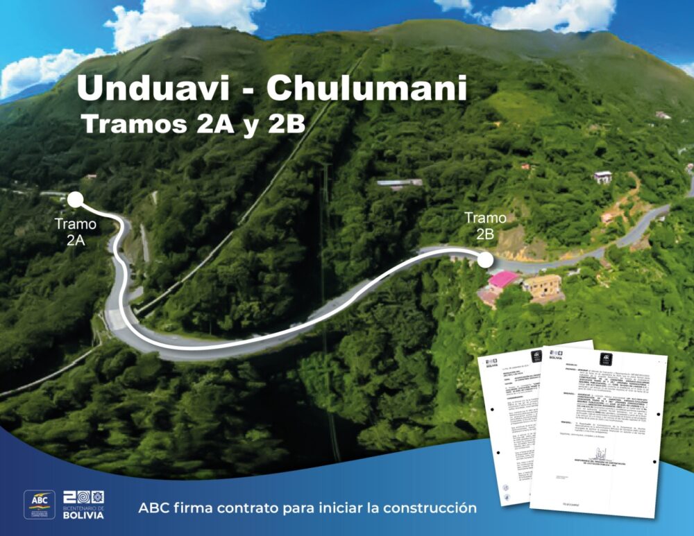 Con Bs 270 millones de inversión inicia construcción de la carretera Unduavi – Chulumani en La Paz