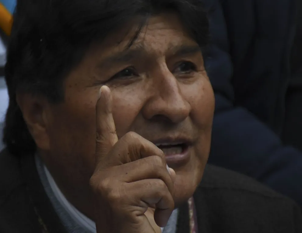 Evo Morales, durante una anterior conferencia de prensa. Foto: APG