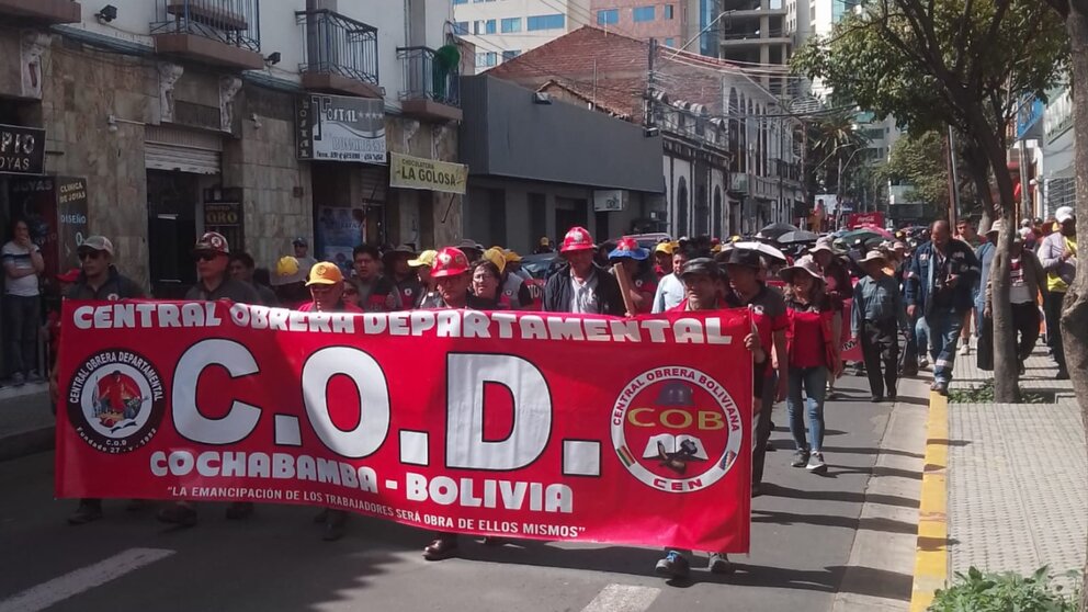 La COD marcha en contra del incremento de pasajes. MAURICIO GARCÍA.