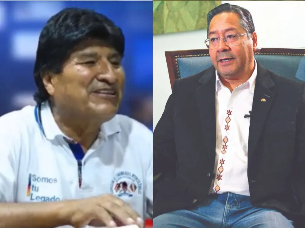 Evo Morales y Luis Arce Catacora Composición: Visión360