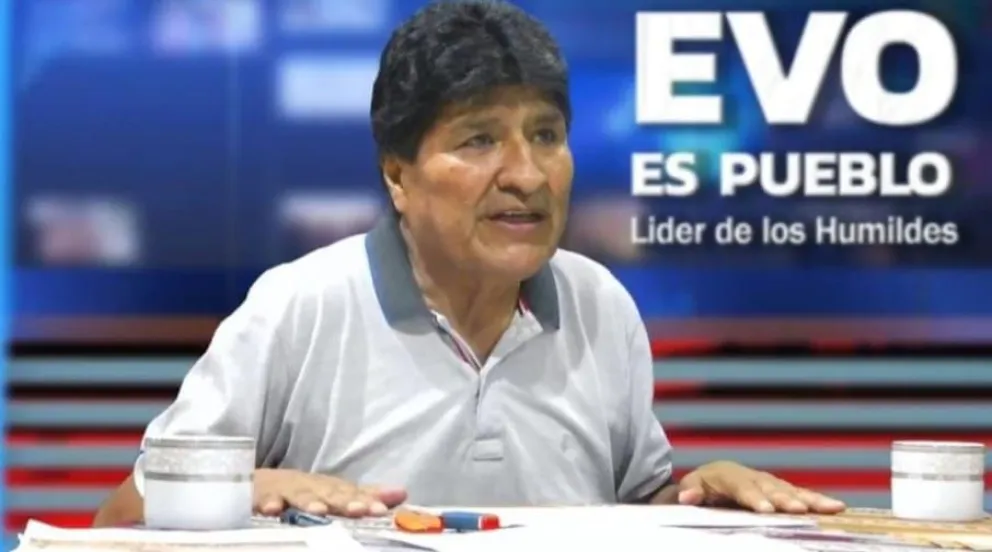 Evo MOrales en su programa de Radio Foto: Captura