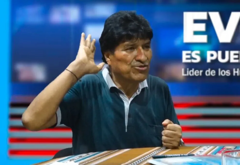 Morales, durante su programa de la fecha. Foto: Captura 