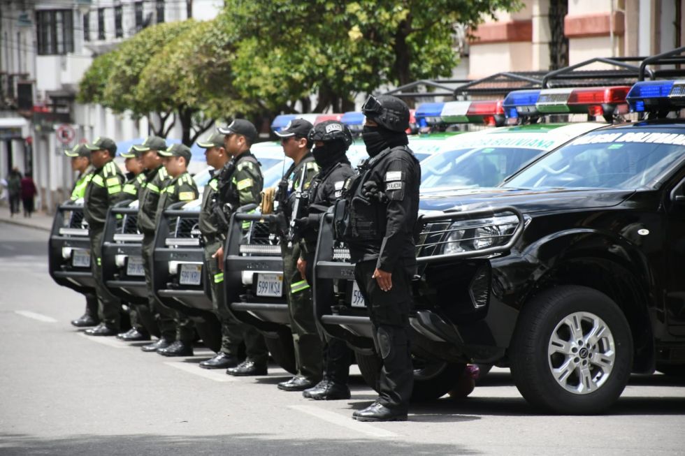 Imagen referencial, efectivos policiales de Chuquisaca