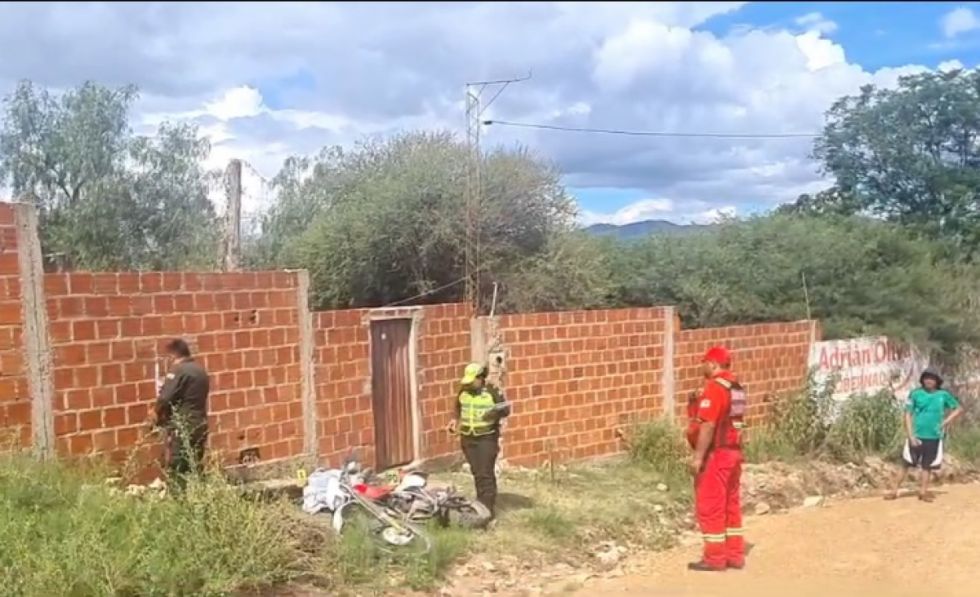 Tarija: Muere un motoclista que chocó contra un muro