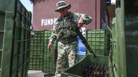 Milicianos del régimen - Foto AFP