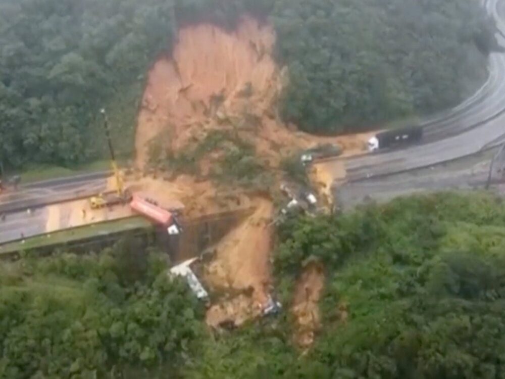 Imagen del deslizamiento de tierra en Brasil. (Captura)