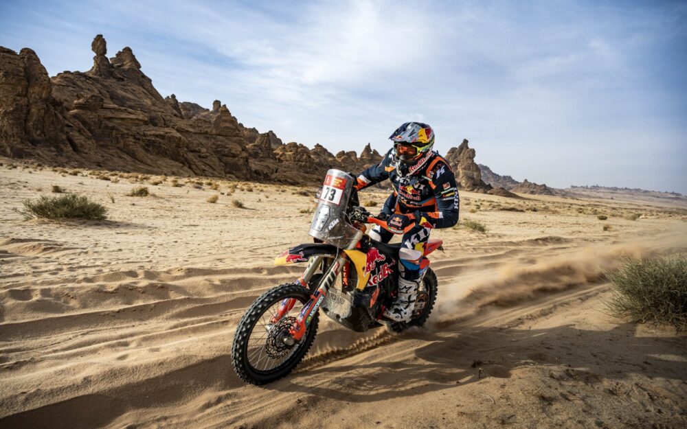 Edgar Canet, en plena etapa del Dakar