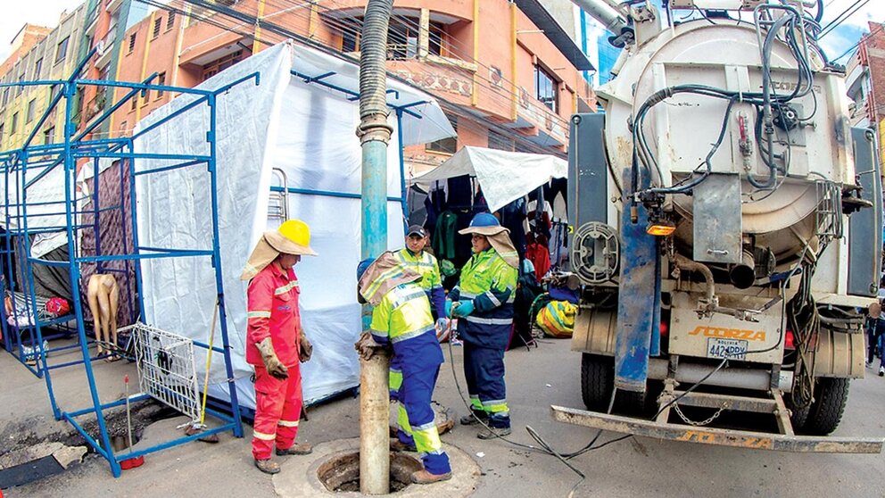 Los trabajos de limpieza, este 15 de enero./ GAMC