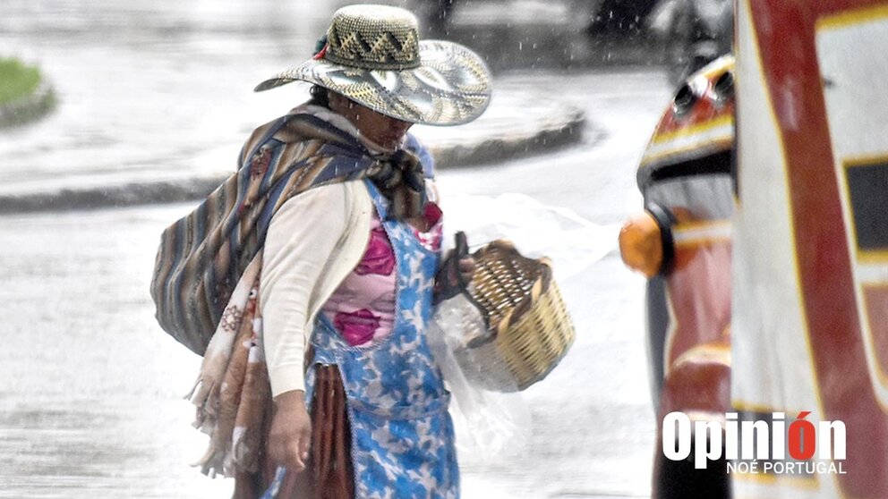 Las lluvias en la ciudad de Cochabamba, este 6 de enero./ NOÉ PORTUGAL