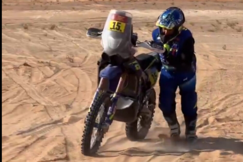 Así entró en la meta Lorenzo Santolino en la etapa 10 del Dakar 2025