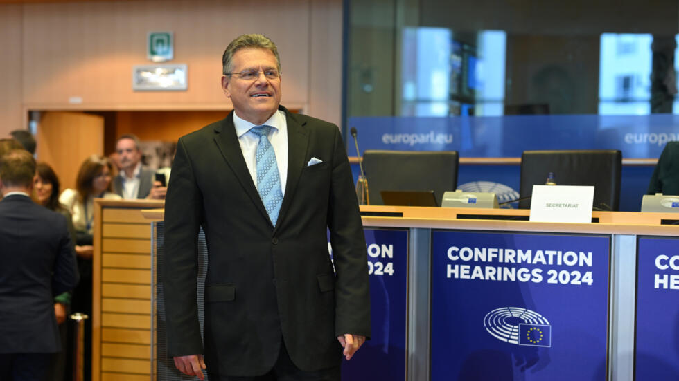 Maros Sefcovic, en su audiencia de confirmación como comisario europeo de Comercio, en el Parlamento Europeo de Bruselas, el 4 de noviembre de 2024