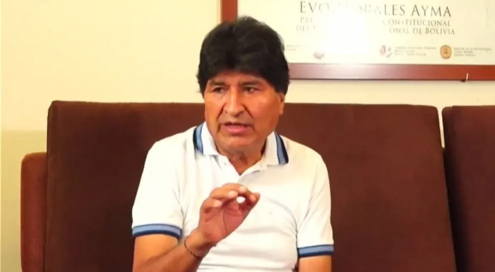 Evo Morales en su programa de este domingo Foto: Captura Kawsachun coca