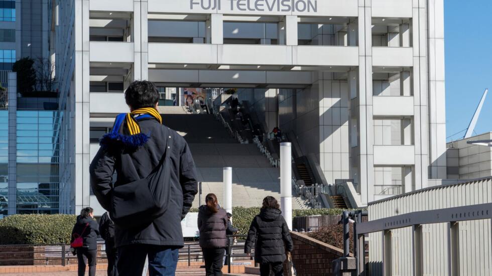 Una imagen de la sede central de Fuji TV tomada el 17 de enero de 2025 en el distrito de Odaiba, en Tokio