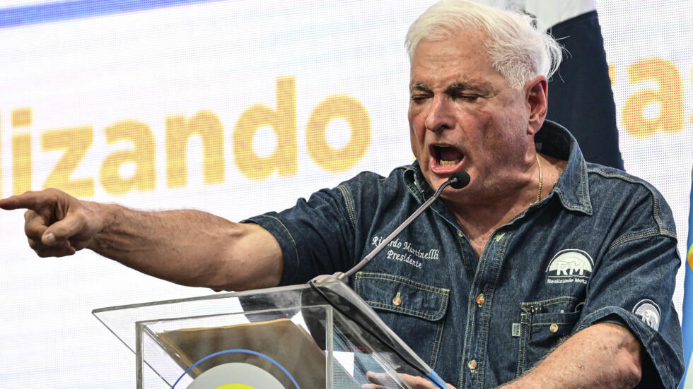 El expresidente panameño, Ricardo Martinelli, durante un acto electoral, Ciudad de Panamá, el 3 de febrero de 2024