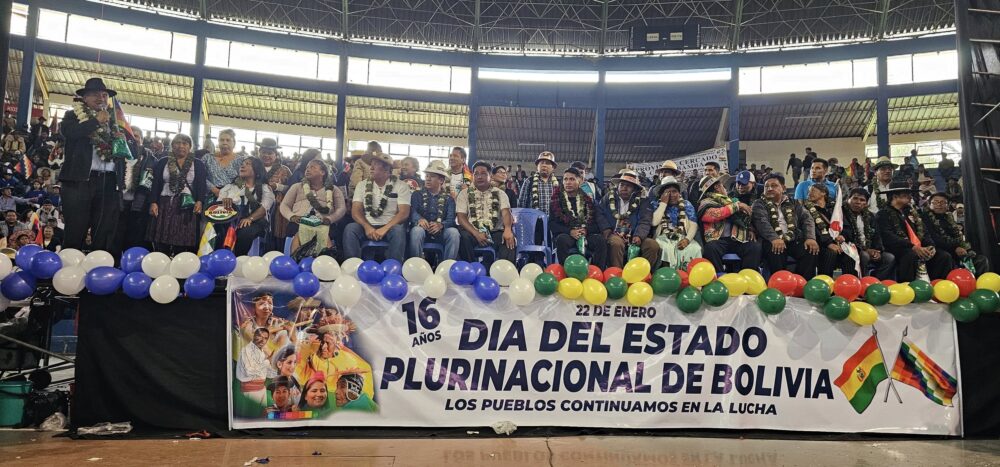 Organizaciones evistas festejan en Cochabamba, el Día del Estado Plurinacional de Bolivia