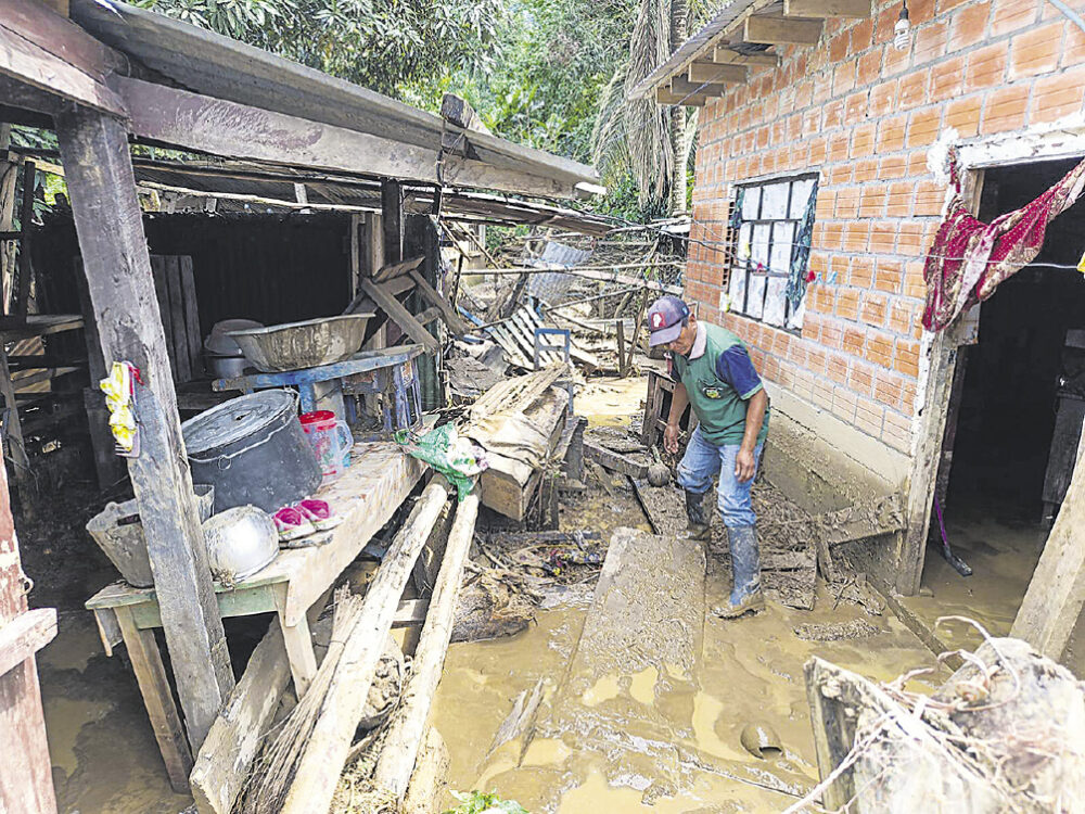 Viviendas afectadas por las lluvias en Taipiplaya