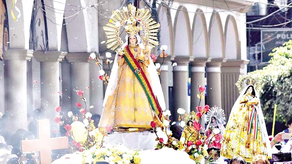 Imagen de la Virgen de Urcupiña./ ARCHIVO