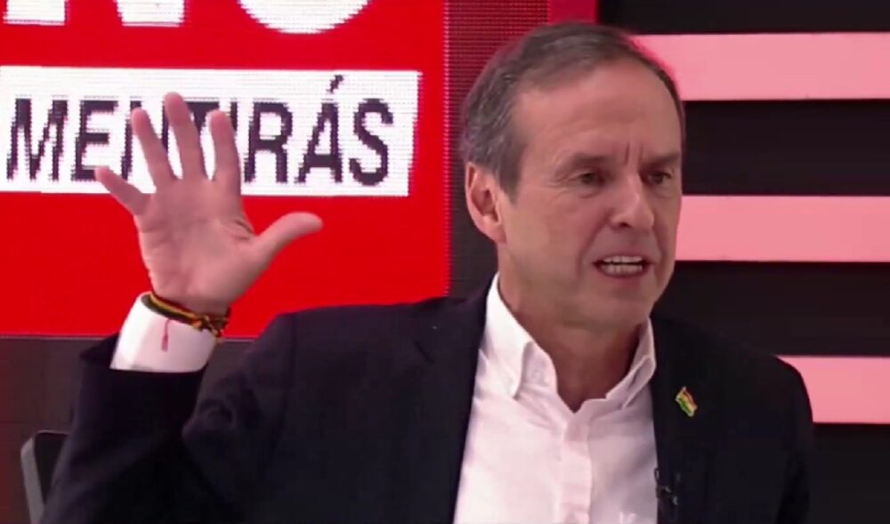 Jorge Tuto Quiroga en el programa No Mentirás. / Foto: Captura de video.