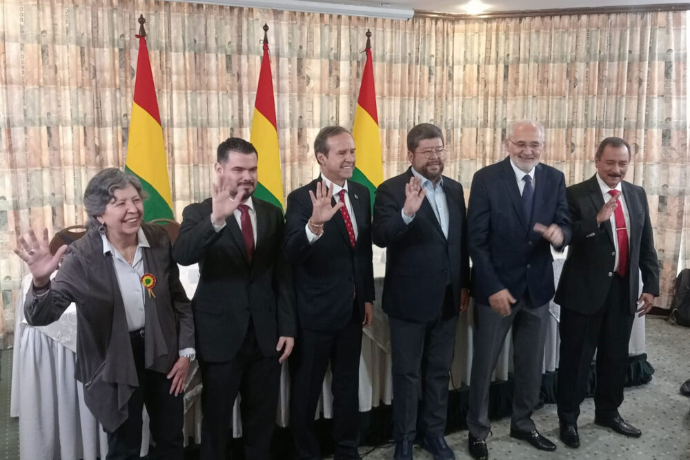 Los líderes de oposición que impulsan el bloque de unidad. / Foto: ERBOL