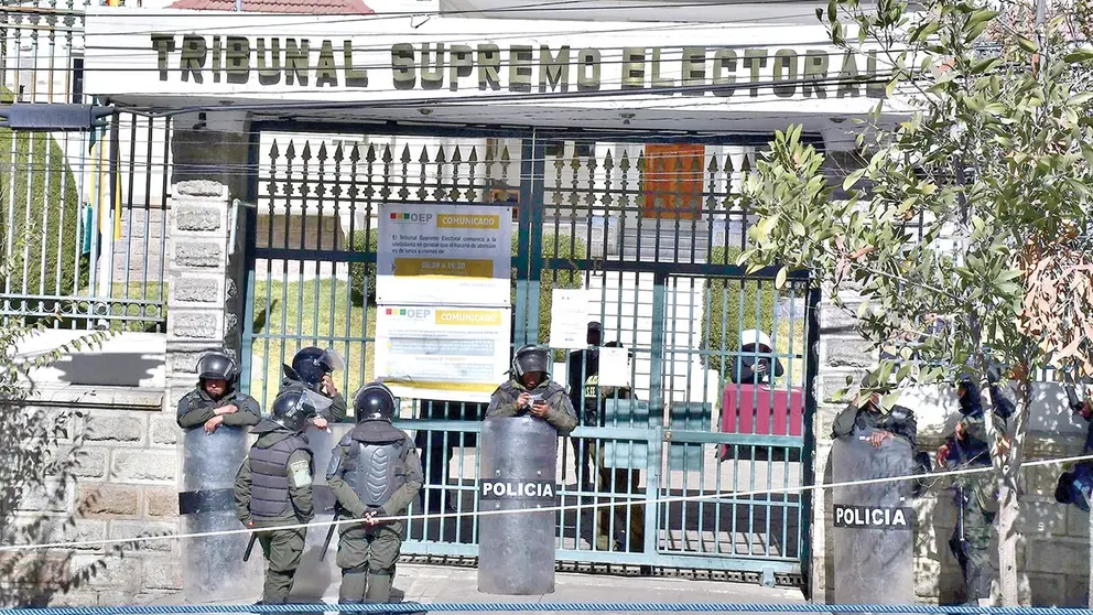 Instalaciones del Tribunal Supremo Electoral (TSE), en La Paz./ APG