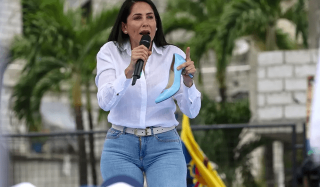  Luisa González quedó a las puertas de conseguir la presidencia en 2023, cuando fue superada en segunda vuelta por Daniel Noboa. Foto: EFE. 