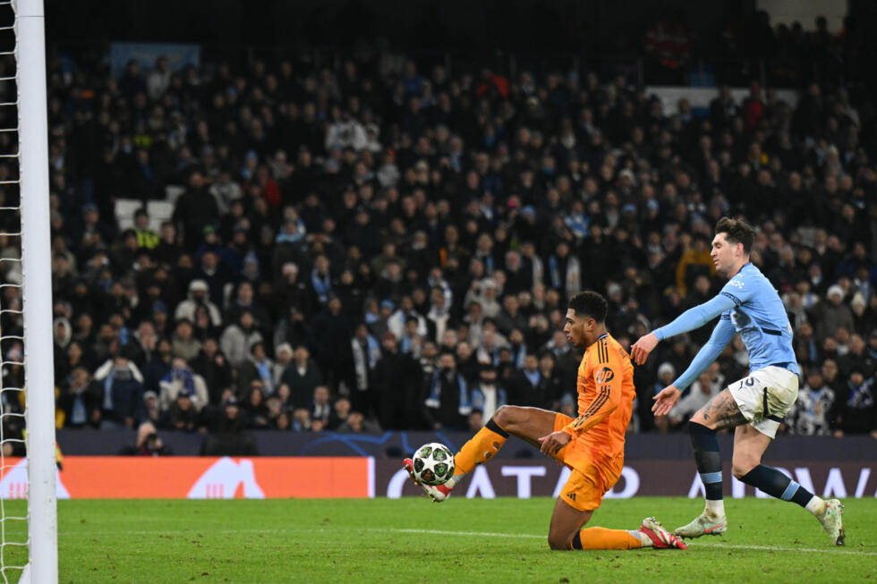 El centrocampista inglés del Real Madrid, Jude Bellingham, marcó el tanto de la victoria de su equipo ante el Manchester City, el 11 de febrero de 2025