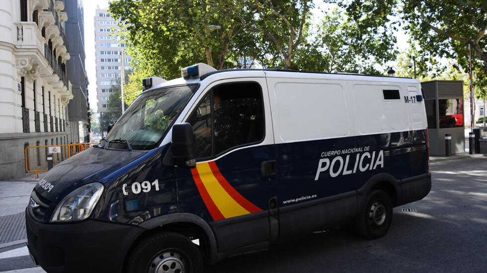 Un furgón de la Policía Nacional española, fotografiado en Madrid el 22 de agosto de 2017