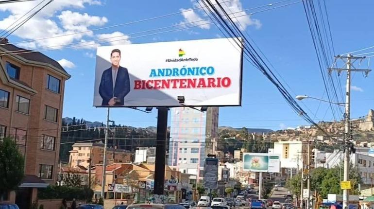 Andrónico dice que gigantografía con su imagen fue puesta sin su ...