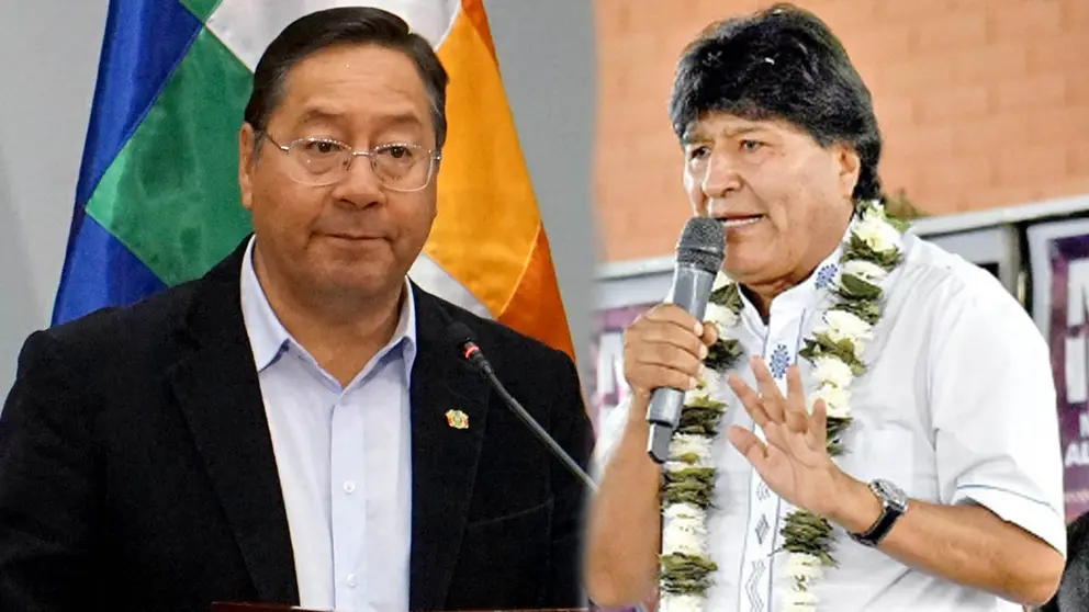 El presidente Luis Arce (i) y el exmandatario Evo Morales, en diferentes trincheras políticas./ ARCHIVO