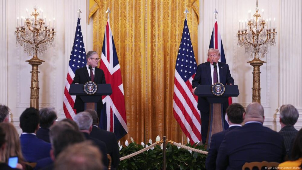 Keir Starmer y Donald Trump en la Casa Blanca. 