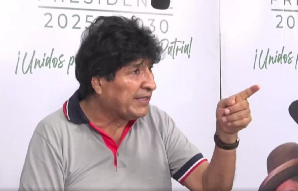 El expresidente Evo Morales en su programada dominical. Fue este domingo 23 de marzo. / Foto: Captura de video.