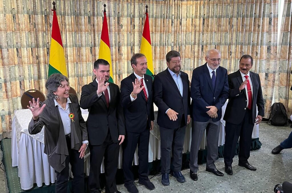 El bloque de unidad durante su presentación en enero de 2025. / Foto: Samuel Doria Medina.