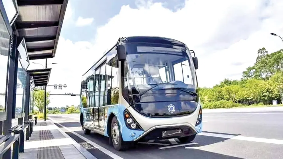 Imagen ilustrativa del bus eléctrico que está en Cochabamba./ M.R.V