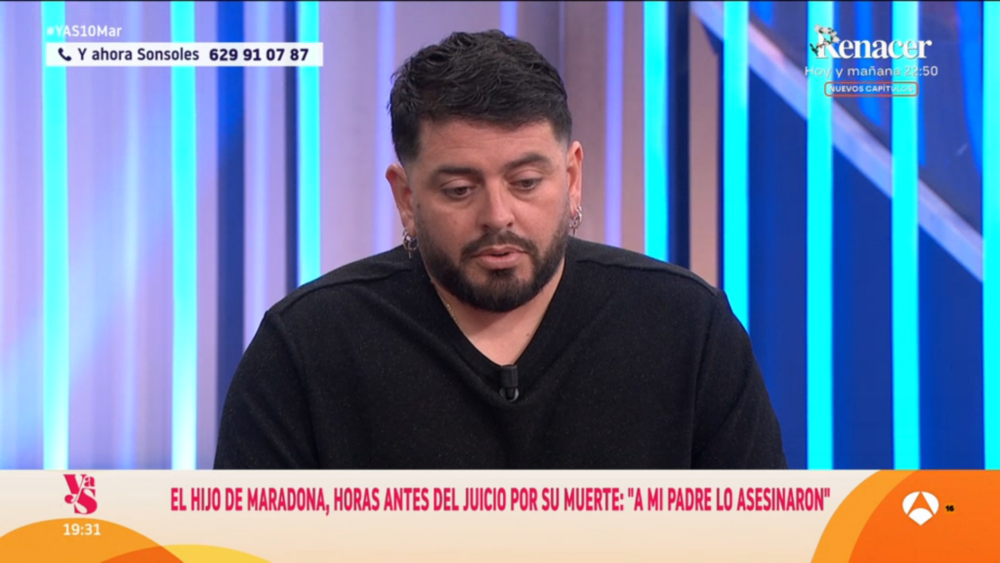 Diego Maradona Jr., hijo de Maradona, horas antes del juicio por la muerte de su padre: "Lo asesinaron"