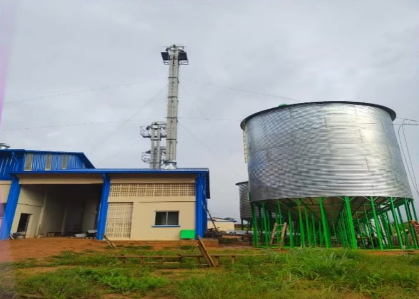 Parte de la Planta procesadora de alimento balanceado y producción de semillas en el municipio de Bella Flor, Pando. Captura: Tvu Pando