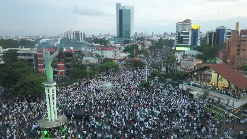 Una de las masivas concentraciones que se dieron en Santa Cruz, en protesta contra el Gobierno. Foto: Comité Pro Santa Cruz.