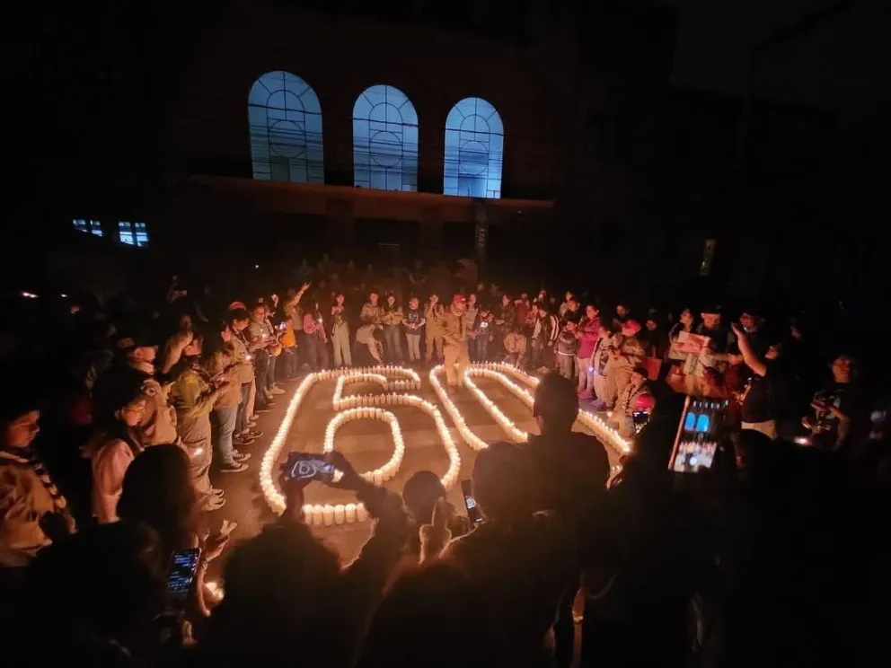 La actividad por la Hora del Planeta, este sábado en Sucre. Foto: GAMS