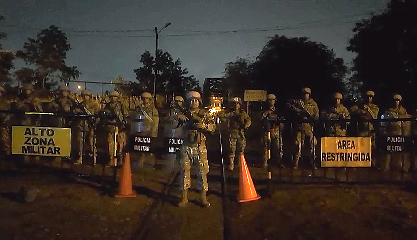 El control militar en la zona del río Pilcomayo. Foto Eju.tv.