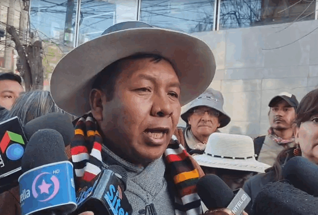 El dirigente evista Pedro Llanque. / Foto: Captura de video.