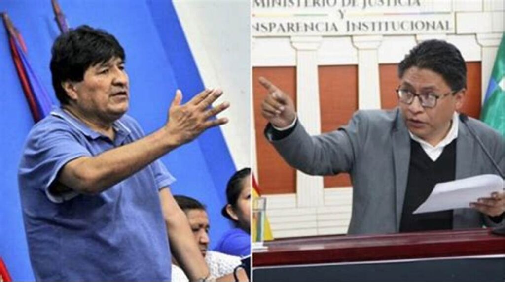 El expresidente Evo Morales y el exministro de Justicia, Iván Lima. / Foto: El País.