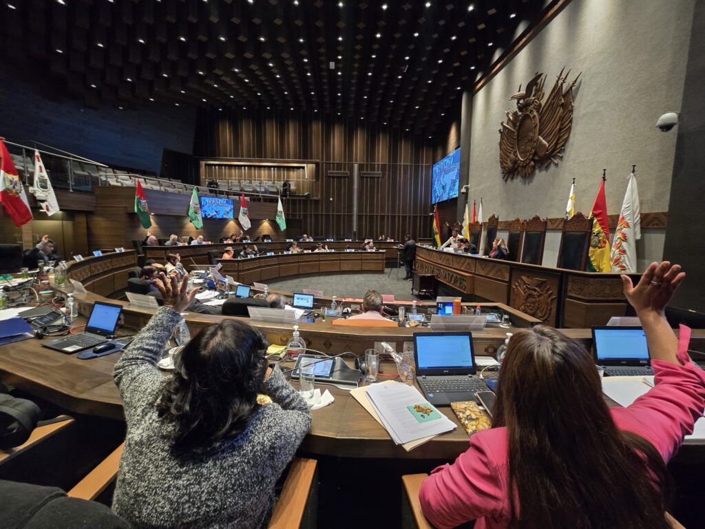 La sesión la Cámara de Senadores de este miércoles. / Foto: Senado.